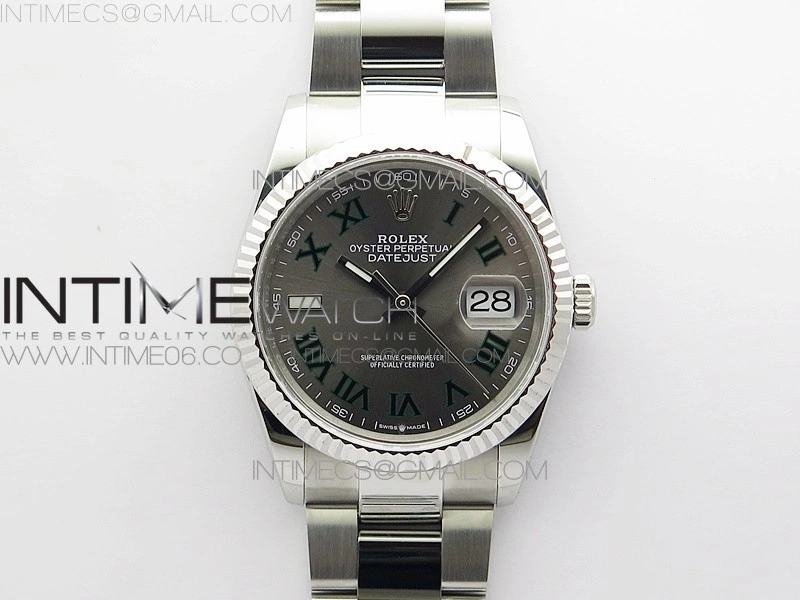 DateJust 36 SS 126234 BP 1:1 Best Edition Gray Dial on Oyster Bracelet