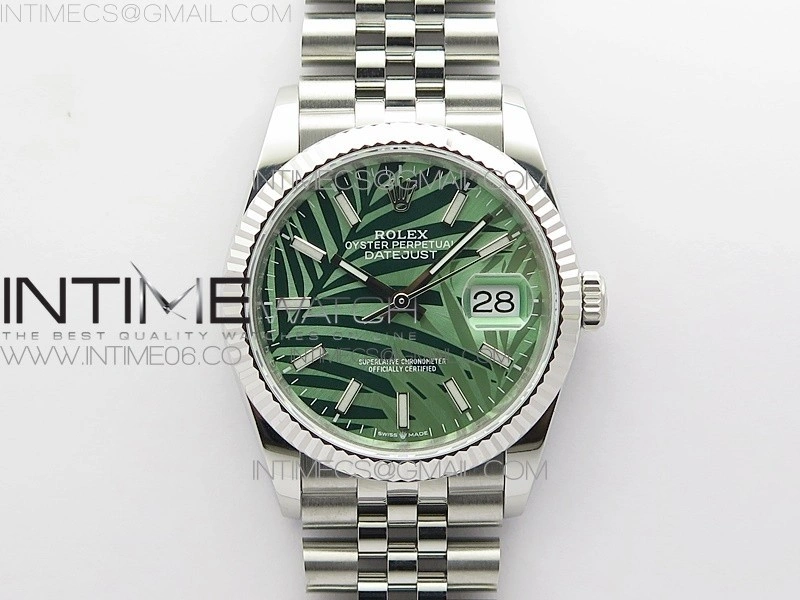 DateJust 36 SS 126234 BP 1:1 Best Edition New Green Dial on Jubilee Bracelet
