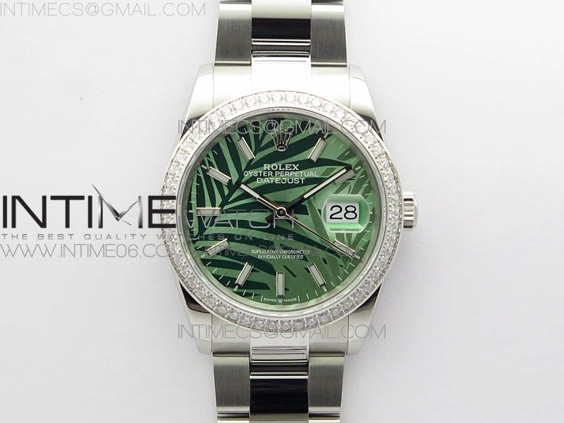 DateJust 36 SS 126234 BP 1:1 Best Edition New Green Dial on Oyster Bracelet