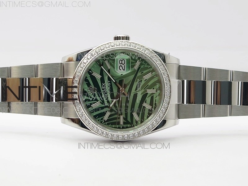 DateJust 36 SS 126234 BP 1:1 Best Edition New Green Dial on Oyster Bracelet