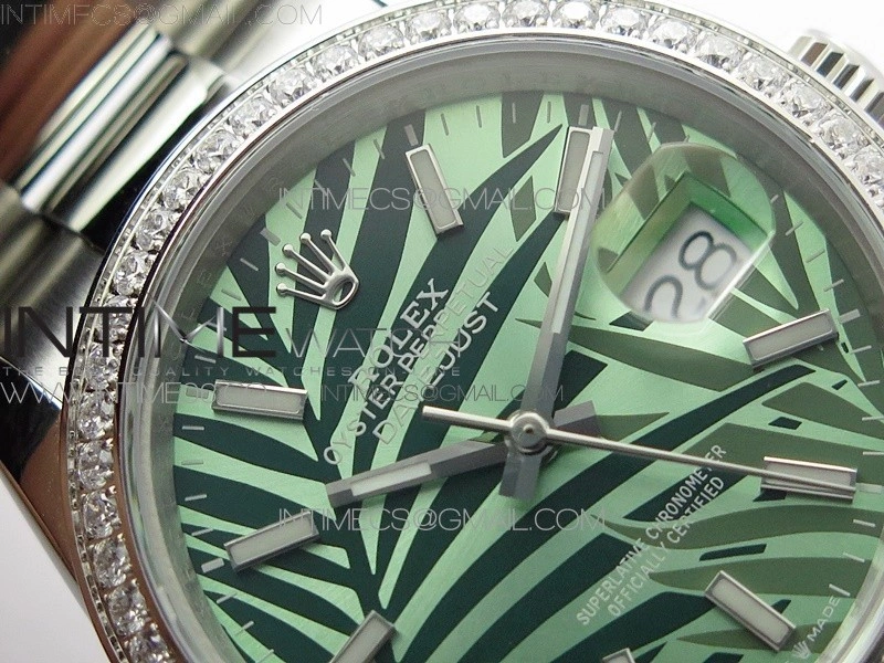 DateJust 36 SS 126234 BP 1:1 Best Edition New Green Dial on Oyster Bracelet