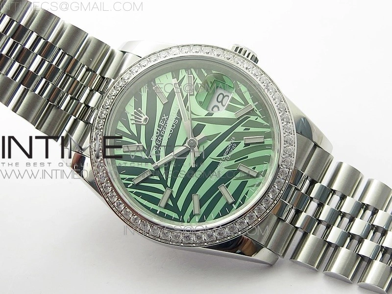 DateJust 36 SS 126284 BP 1:1 Best Edition New Green Dial on Jubilee Bracelet