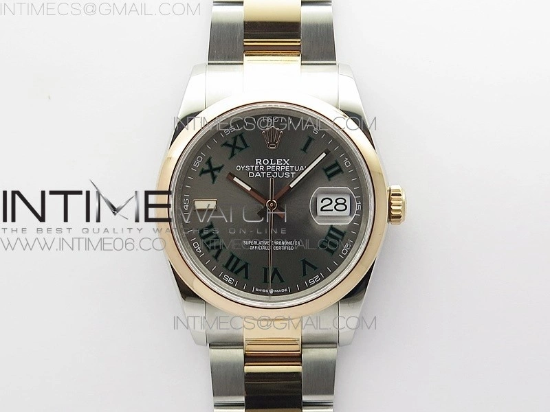 DateJust 36 SS RG 126201 BP 1:1 Best Edition Gray Dial on Oyster Bracelet