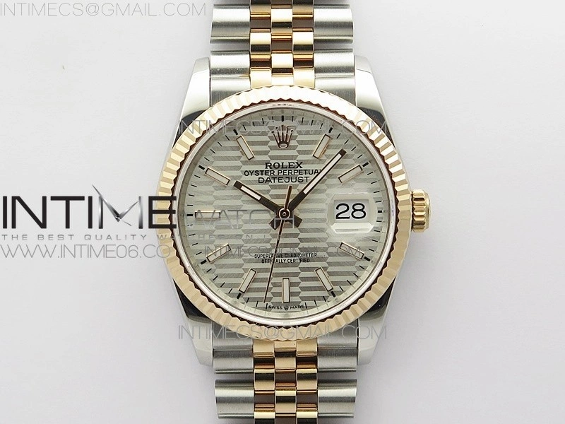 DateJust 36 SS RG 126231 BP 1:1 Best Edition Silevr Dial on Oyster Bracelet