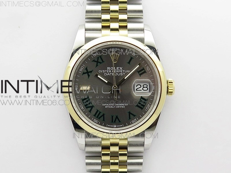DateJust 36 SS YG 126203 JDF 1:1 Best Edition Gray Dial on Jubilee Bracelet