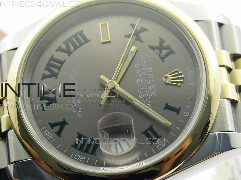 DateJust 36 SS YG 126203 JDF 1:1 Best Edition Gray Dial on Jubilee Bracelet