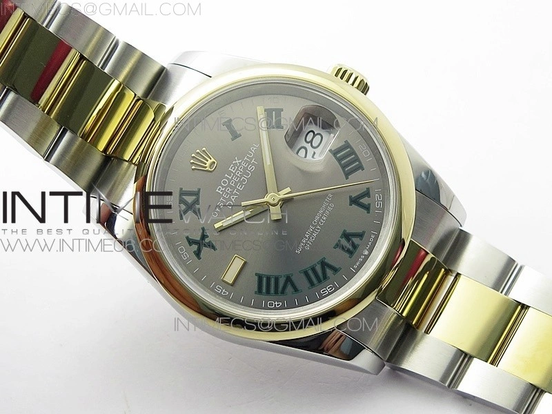 DateJust 36 SS YG 126203 JDF 1:1 Best Edition Gray Dial on Oyster Bracelet