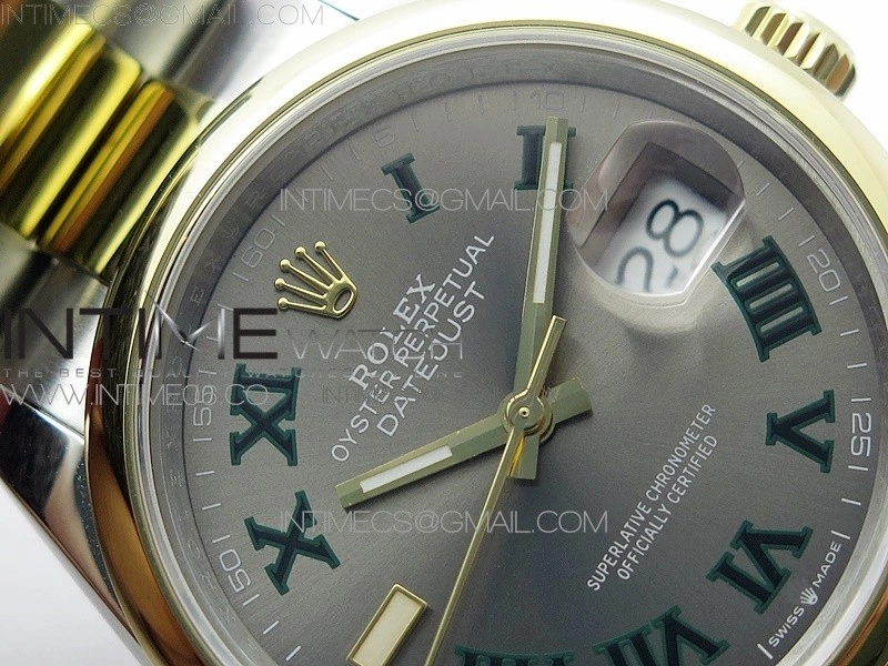 DateJust 36 SS YG 126203 JDF 1:1 Best Edition Gray Dial on Oyster Bracelet
