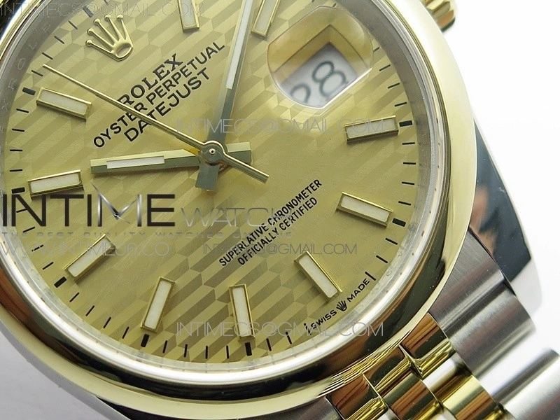 DateJust 36 SS YG 126203 JDF 1:1 Best Edition New YG Dial on Jubilee Bracelet