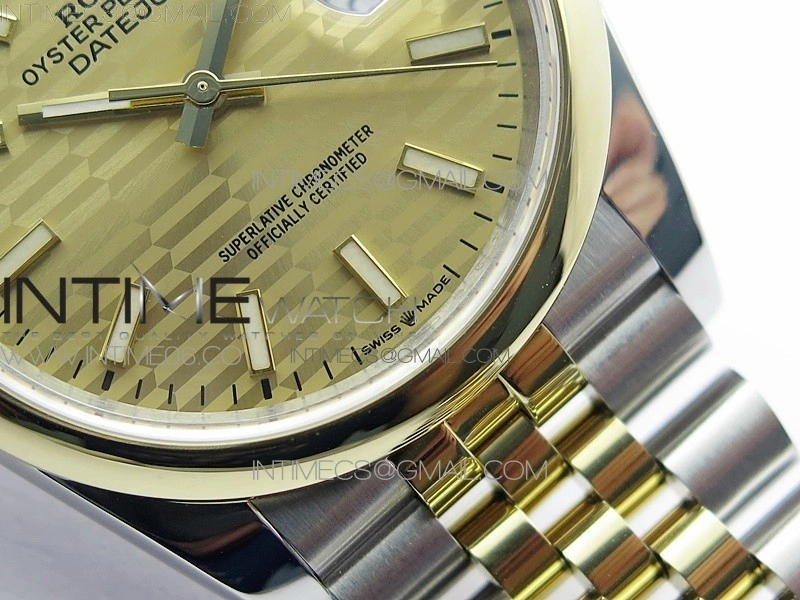 DateJust 36 SS YG 126203 JDF 1:1 Best Edition New YG Dial on Jubilee Bracelet