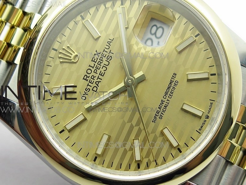 DateJust 36 SS YG 126203 JDF 1:1 Best Edition New YG Dial on Jubilee Bracelet