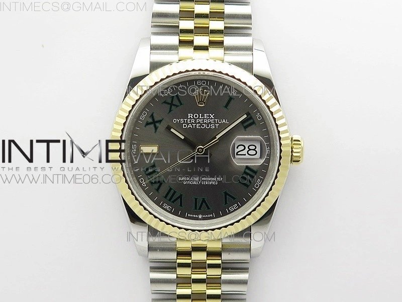 DateJust 36 SS YG 126233 JDF 1:1 Best Edition Gray Dial on Jubilee Bracelet