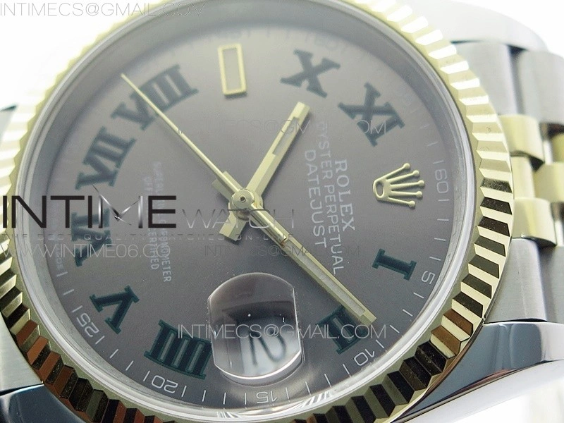 DateJust 36 SS YG 126233 JDF 1:1 Best Edition Gray Dial on Jubilee Bracelet