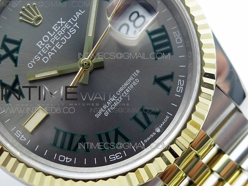 DateJust 36 SS YG 126233 JDF 1:1 Best Edition Gray Dial on Jubilee Bracelet