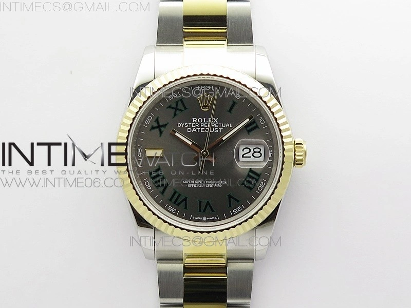 DateJust 36 SS YG 126233 JDF 1:1 Best Edition Gray Dial on Oyster Bracelet