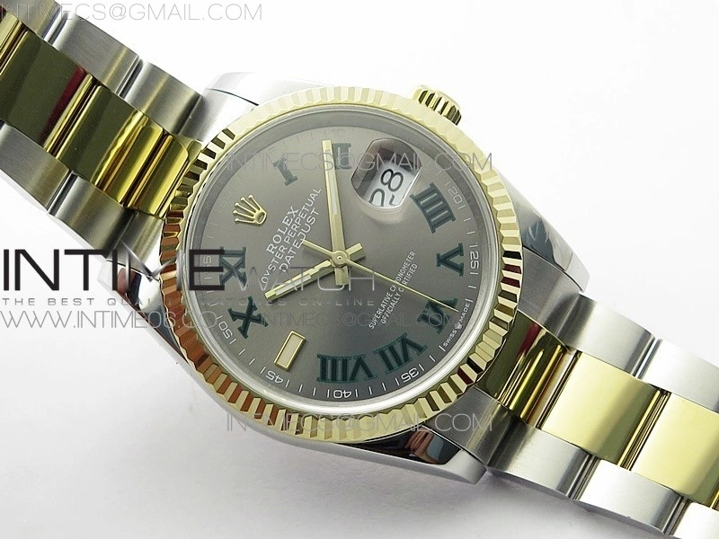 DateJust 36 SS YG 126233 JDF 1:1 Best Edition Gray Dial on Oyster Bracelet