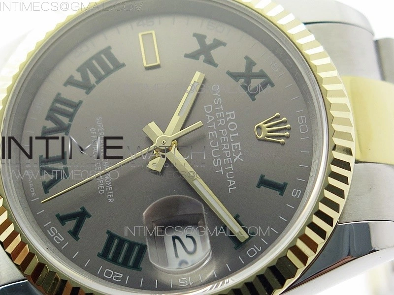 DateJust 36 SS YG 126233 JDF 1:1 Best Edition Gray Dial on Oyster Bracelet
