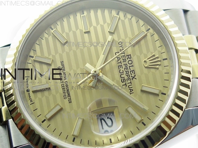 DateJust 36 SS YG 126233 JDF 1:1 Best Edition New YG Dial on Jubilee Bracelet