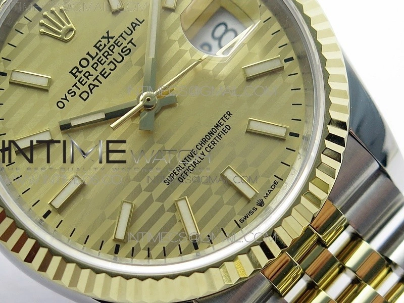 DateJust 36 SS YG 126233 JDF 1:1 Best Edition New YG Dial on Jubilee Bracelet