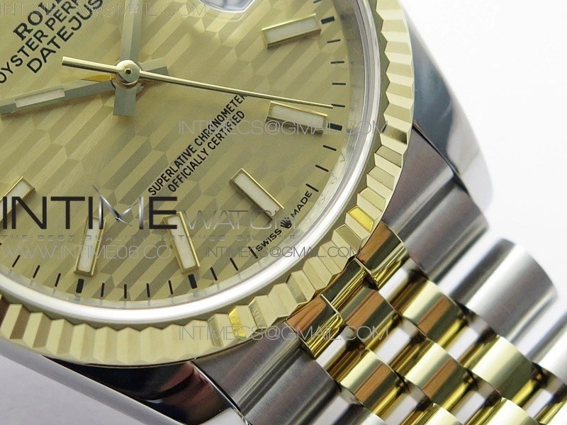 DateJust 36 SS YG 126233 JDF 1:1 Best Edition New YG Dial on Jubilee Bracelet