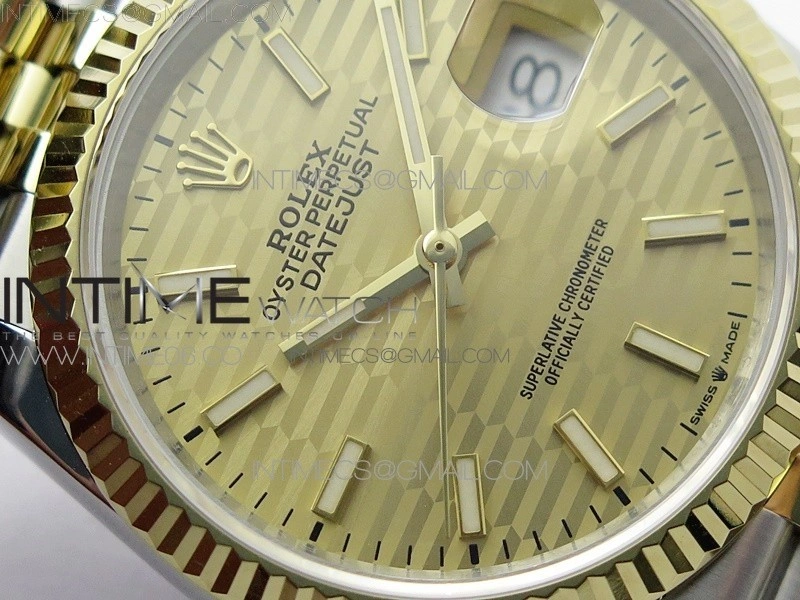 DateJust 36 SS YG 126233 JDF 1:1 Best Edition New YG Dial on Jubilee Bracelet