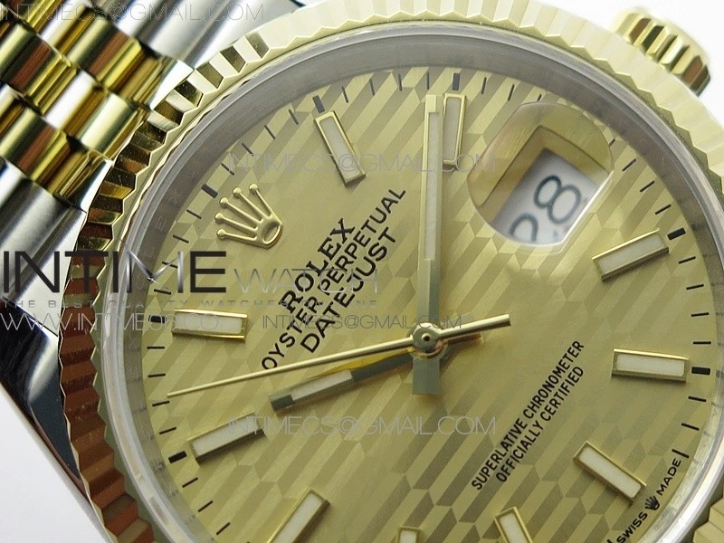 DateJust 36 SS YG 126233 JDF 1:1 Best Edition New YG Dial on Jubilee Bracelet