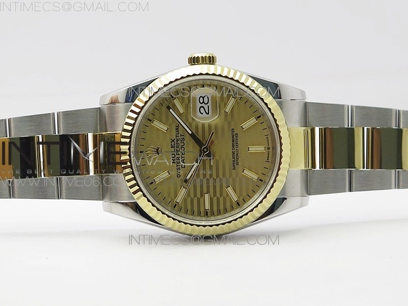 DateJust 36 SS YG 126233 JDF 1:1 Best Edition New YG Dial on Oyster Bracelet