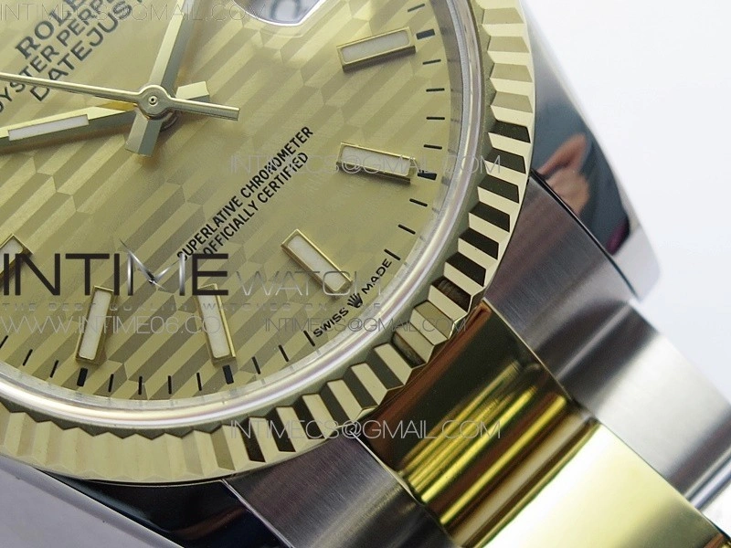 DateJust 36 SS YG 126233 JDF 1:1 Best Edition New YG Dial on Oyster Bracelet