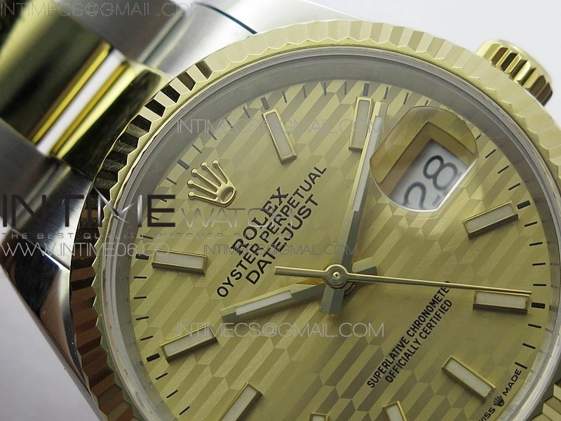 DateJust 36 SS YG 126233 JDF 1:1 Best Edition New YG Dial on Oyster Bracelet