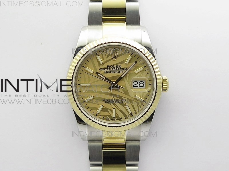 DateJust 36 SS YG 126233 JDF 1:1 Best Edition New YG Dial on Oyster Bracelet