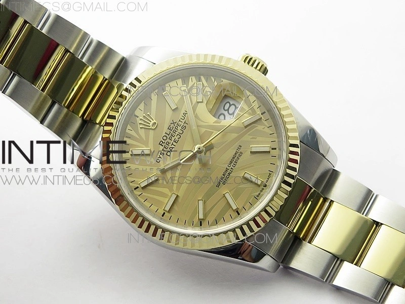DateJust 36 SS YG 126233 JDF 1:1 Best Edition New YG Dial on Oyster Bracelet
