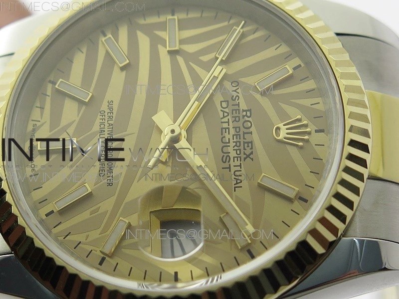 DateJust 36 SS YG 126233 JDF 1:1 Best Edition New YG Dial on Oyster Bracelet
