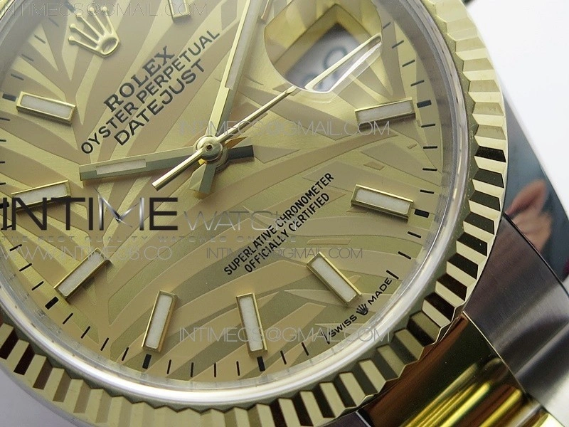 DateJust 36 SS YG 126233 JDF 1:1 Best Edition New YG Dial on Oyster Bracelet