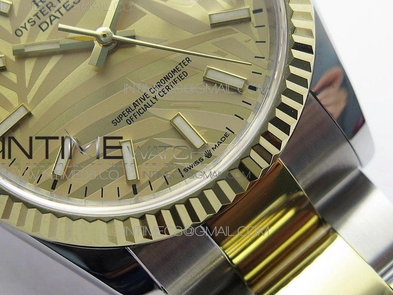 DateJust 36 SS YG 126233 JDF 1:1 Best Edition New YG Dial on Oyster Bracelet
