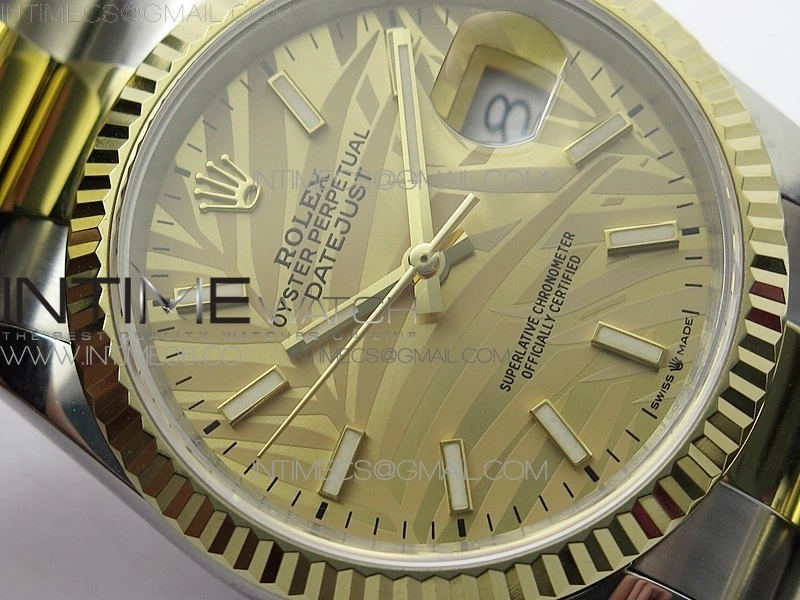DateJust 36 SS YG 126233 JDF 1:1 Best Edition New YG Dial on Oyster Bracelet