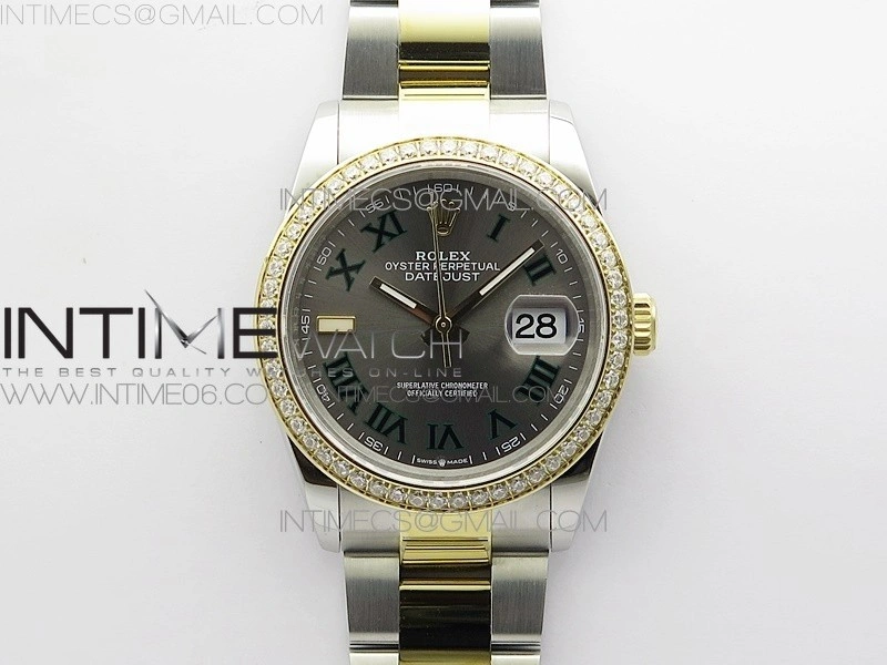 DateJust 36 SS YG 126283 JDF 1:1 Best Edition Gray Dial on Oyster Bracelet