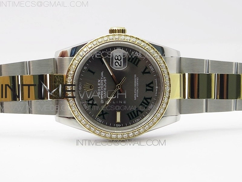 DateJust 36 SS YG 126283 JDF 1:1 Best Edition Gray Dial on Oyster Bracelet