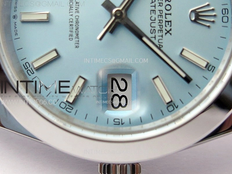 DateJust 41 126300 SS BP 1:1 Best Edition Ice Blue Dial on Oyster Bracelet