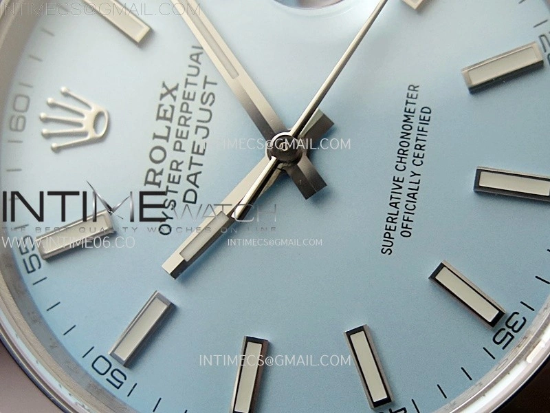 DateJust 41 126300 SS BP 1:1 Best Edition Ice Blue Dial on Oyster Bracelet