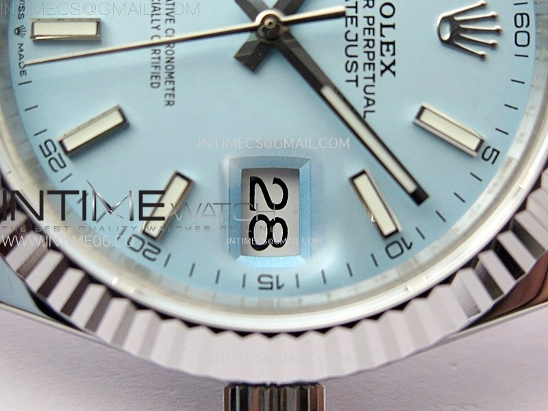 DateJust 41 126334 SS BP 1:1 Best Edition Ice Blue Dial on Jubilee Bracelet