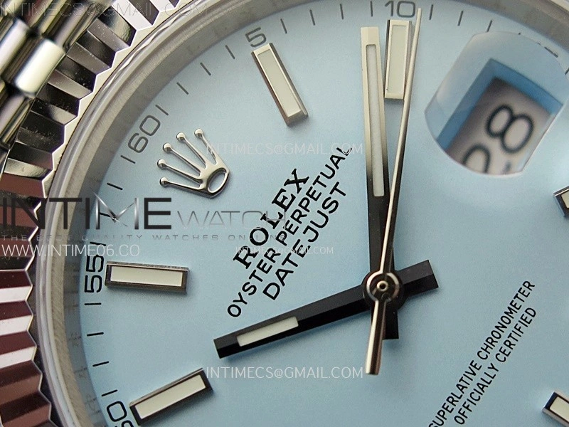 DateJust 41 126334 SS BP 1:1 Best Edition Ice Blue Dial on Jubilee Bracelet