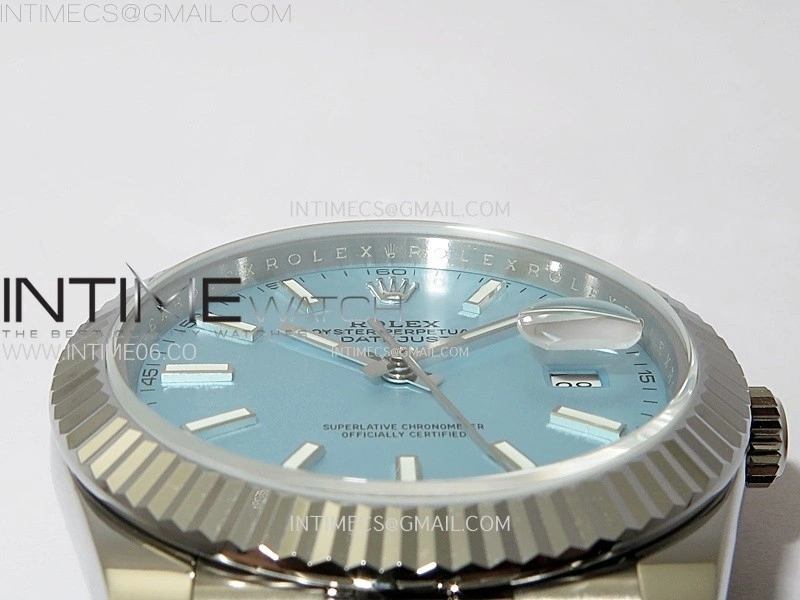 DateJust 41 126334 SS BP 1:1 Best Edition Ice Blue Dial on Jubilee Bracelet