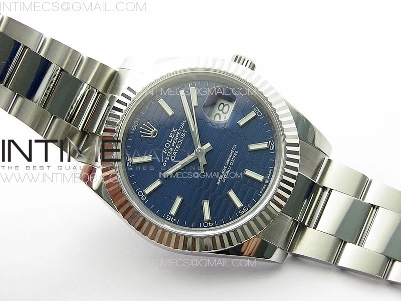 DateJust 41 126334 SS GMF 1:1 Best Edition Blue Fluted Dial on Oyster Bracelet