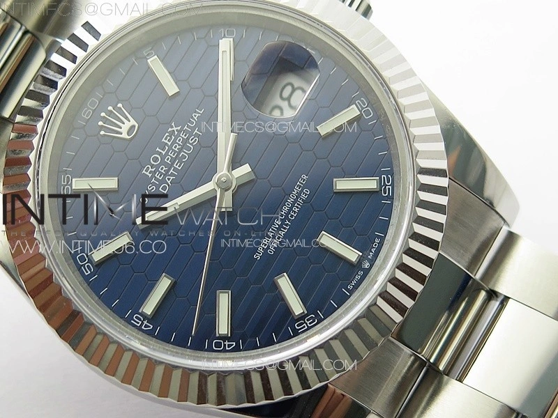 DateJust 41 126334 SS GMF 1:1 Best Edition Blue Fluted Dial on Oyster Bracelet