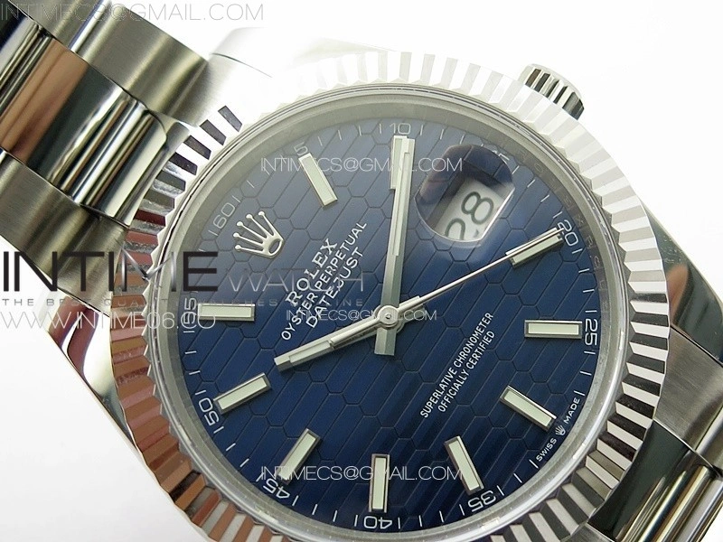 DateJust 41 126334 SS GMF 1:1 Best Edition Blue Fluted Dial on Oyster Bracelet