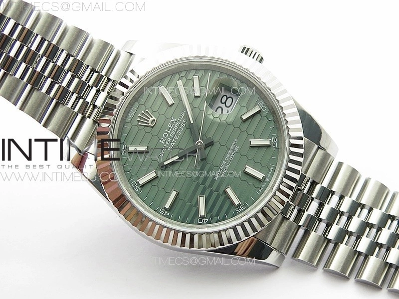 DateJust 41 126334 SS GMF 1:1 Best Edition Green Fluted Dial on Jubilee Bracelet