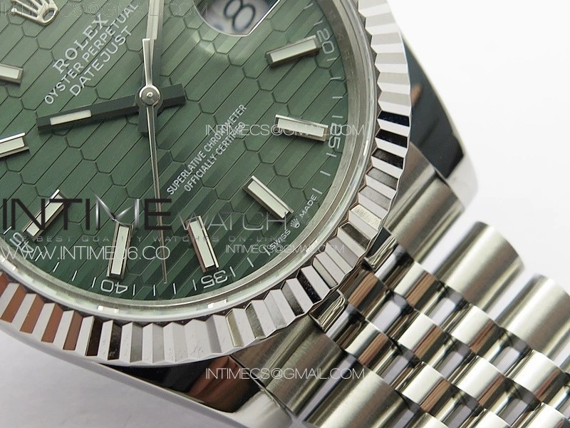 DateJust 41 126334 SS GMF 1:1 Best Edition Green Fluted Dial on Jubilee Bracelet