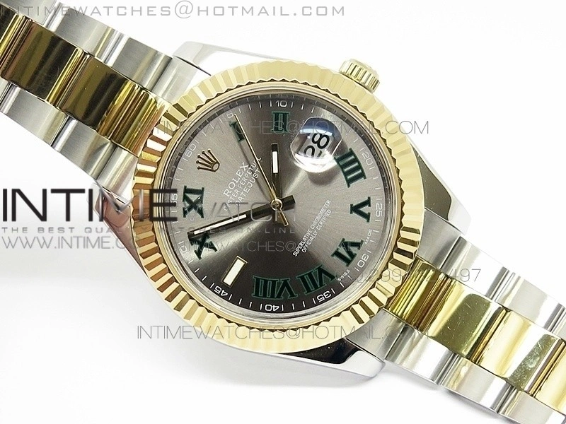 DateJust II 41mm BP Best Edition V2 SS YG Grey Dial Roman Marker Oyster Bracelet