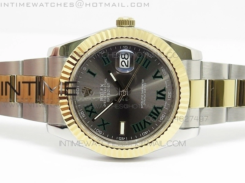 DateJust II 41mm BP Best Edition V2 SS YG Grey Dial Roman Marker Oyster Bracelet