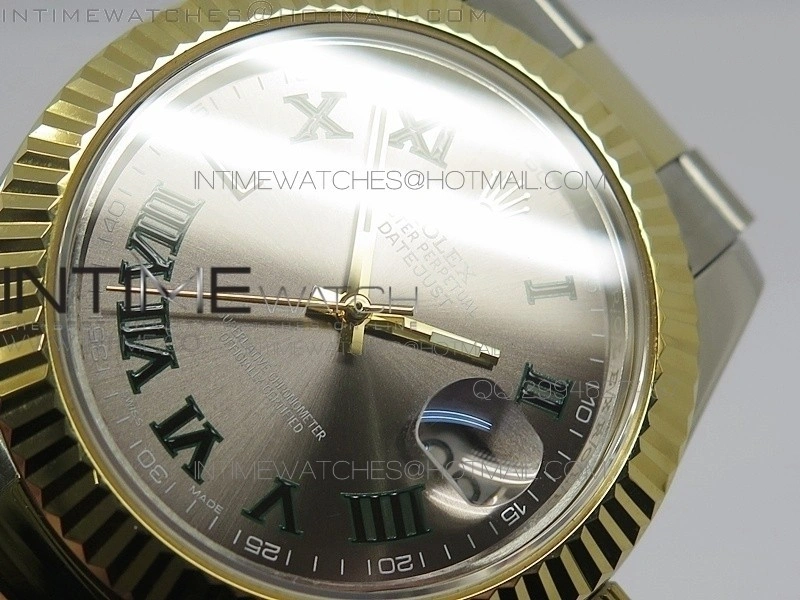 DateJust II 41mm BP Best Edition V2 SS YG Grey Dial Roman Marker Oyster Bracelet